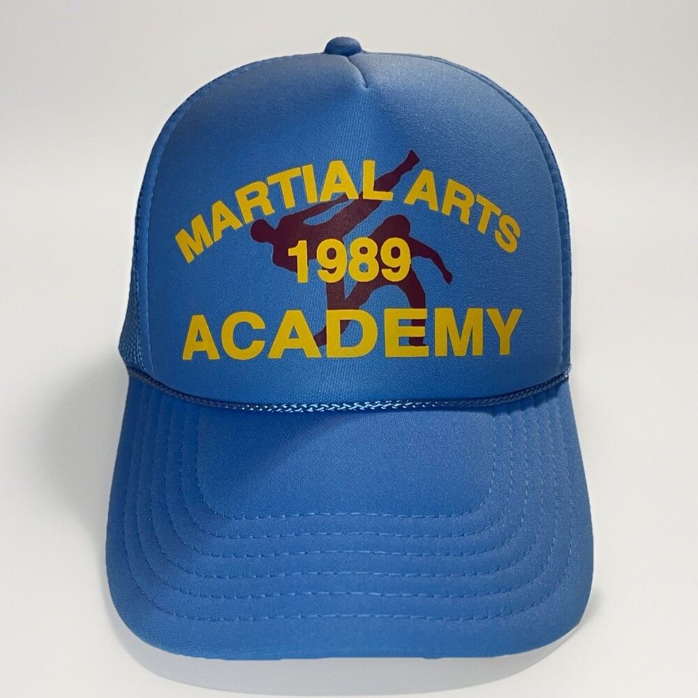 Martial Arts Academy 1989 Trucker Hat Blue OTTO Snapback Rope Cap